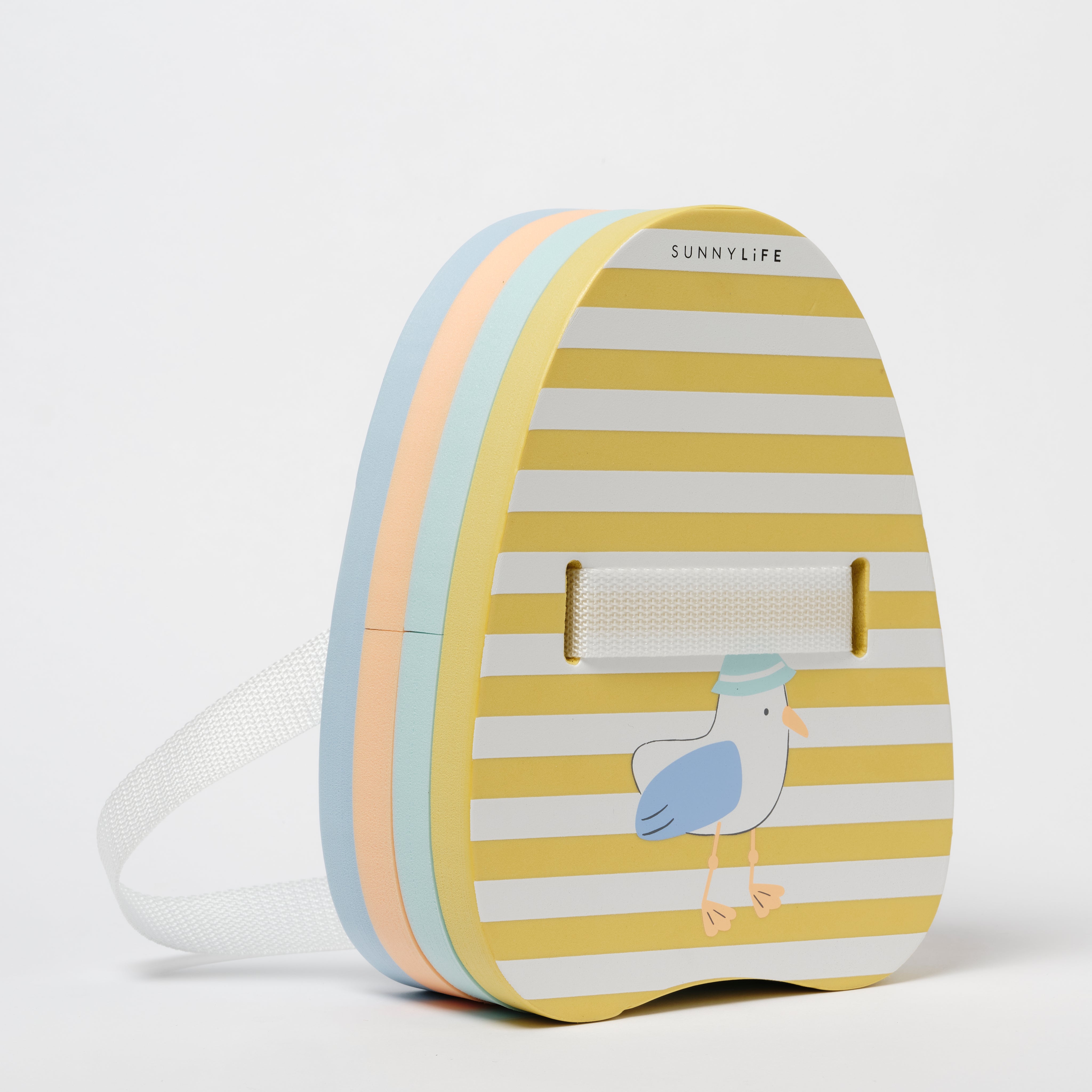 SUNNYLiFE Bubble Back Float Sid the Seagull Mustard Stripe