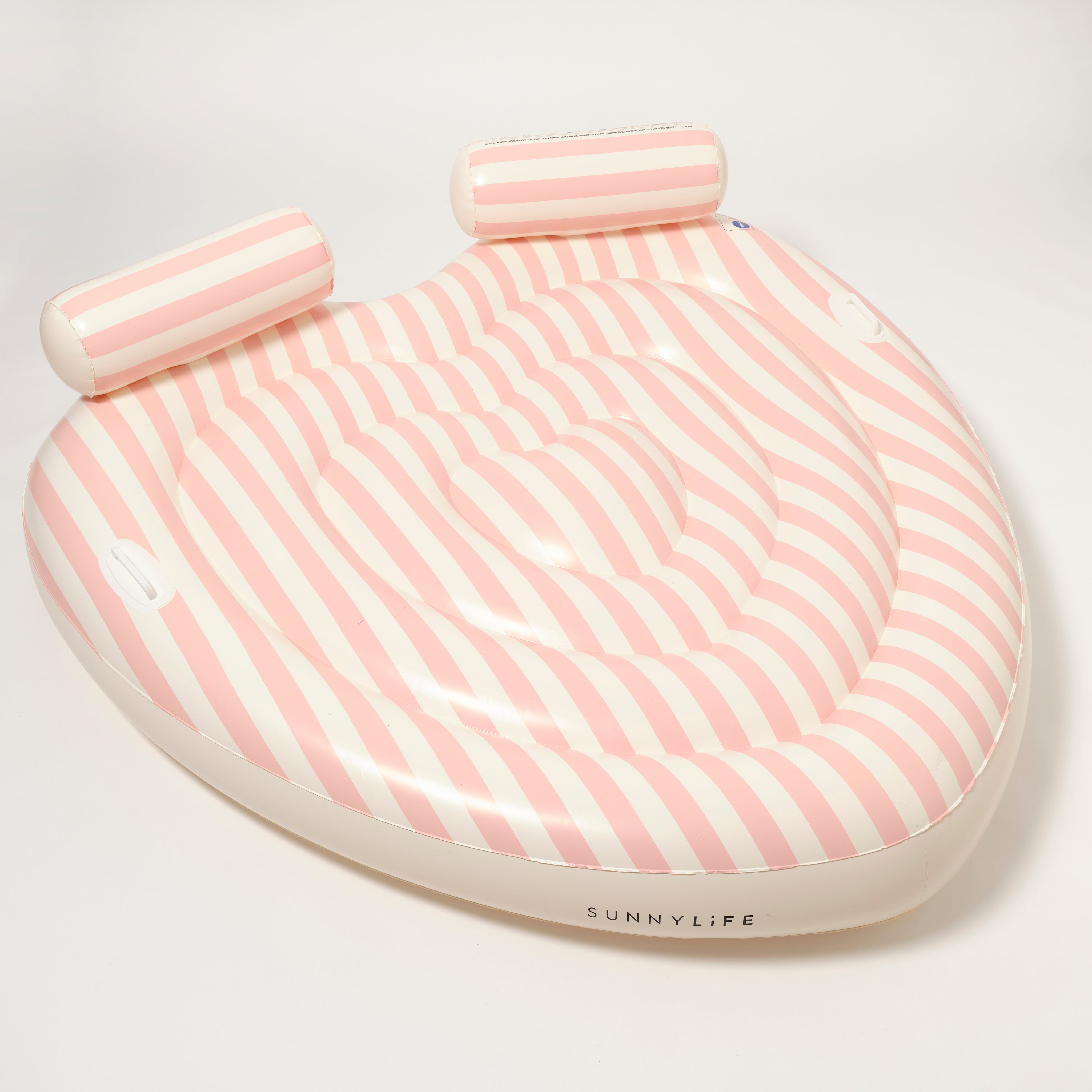 SUNNYLiFE Twin Heart Lie-On Stole My Heart Pink Stripe