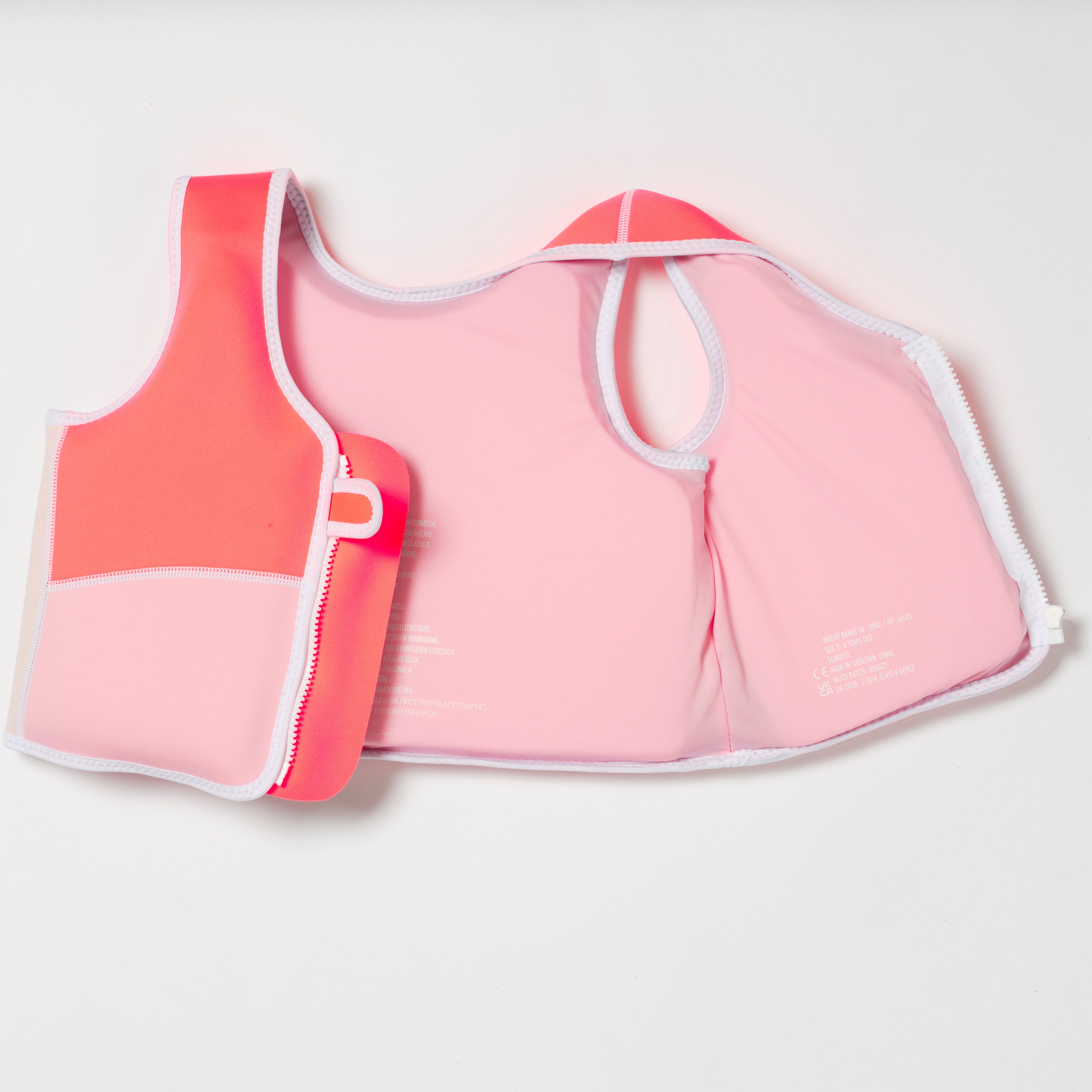 SUNNYLiFE Melody the Mermaid Swim Vest  Neon Strawberry