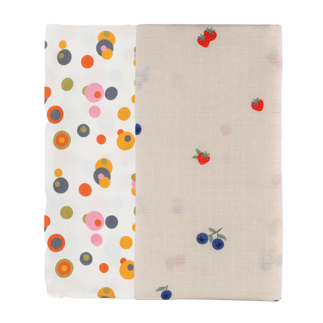 Organic Muslin Swaddle for Newborns-Set Of 2