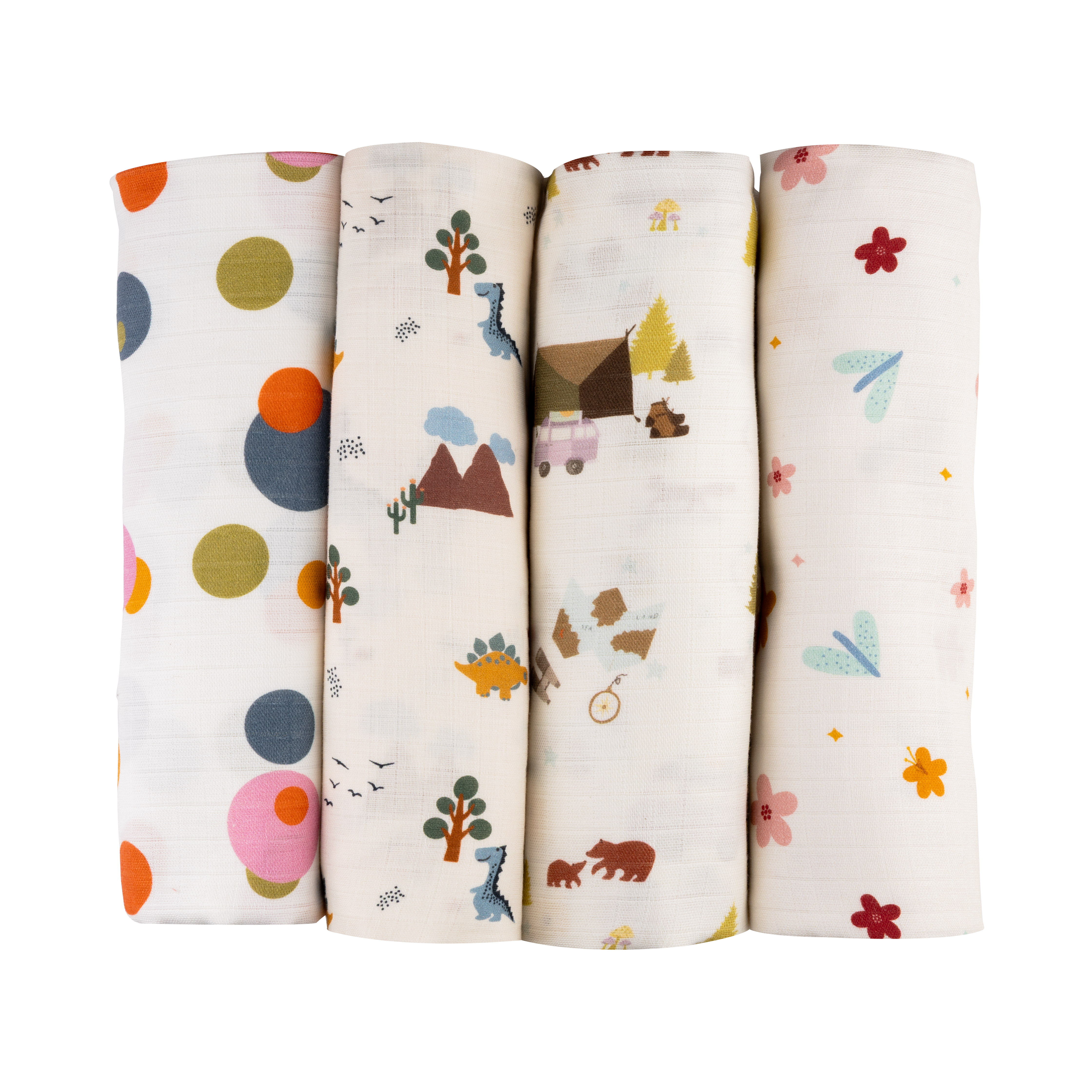 Organic Muslin Swaddle for Newborns-Set Of 4