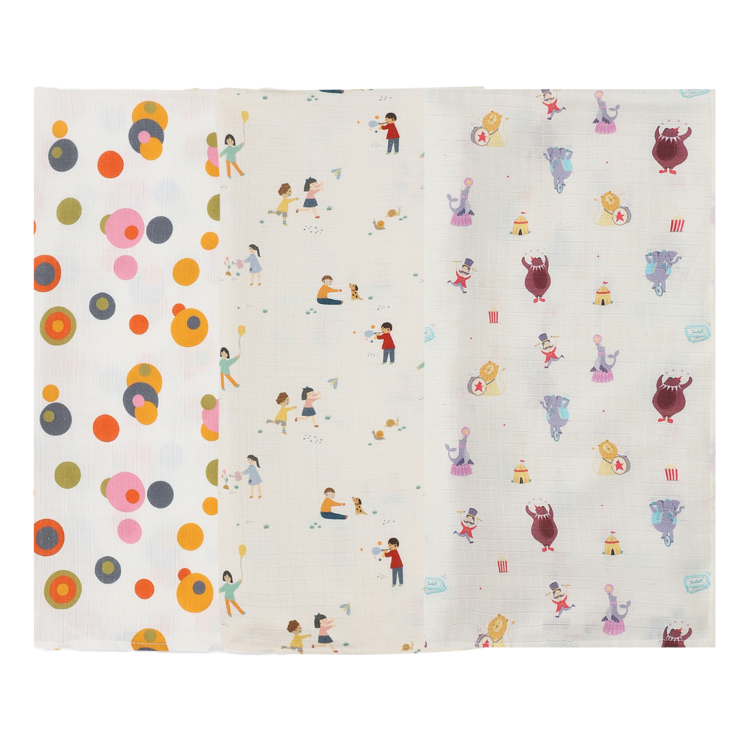 Organic Muslin Swaddle for Newborns-Set Of 3