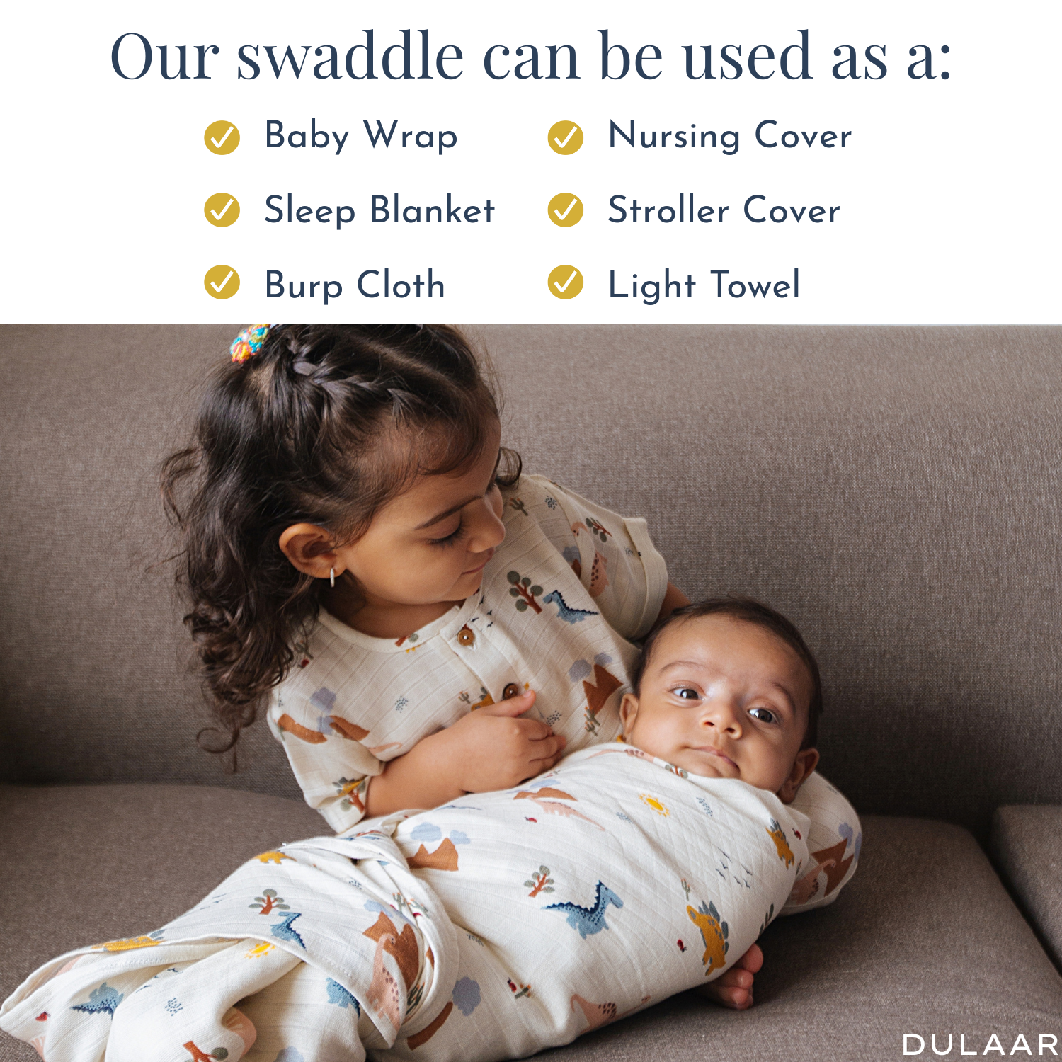 Dulaar Organic Muslin Swaddle