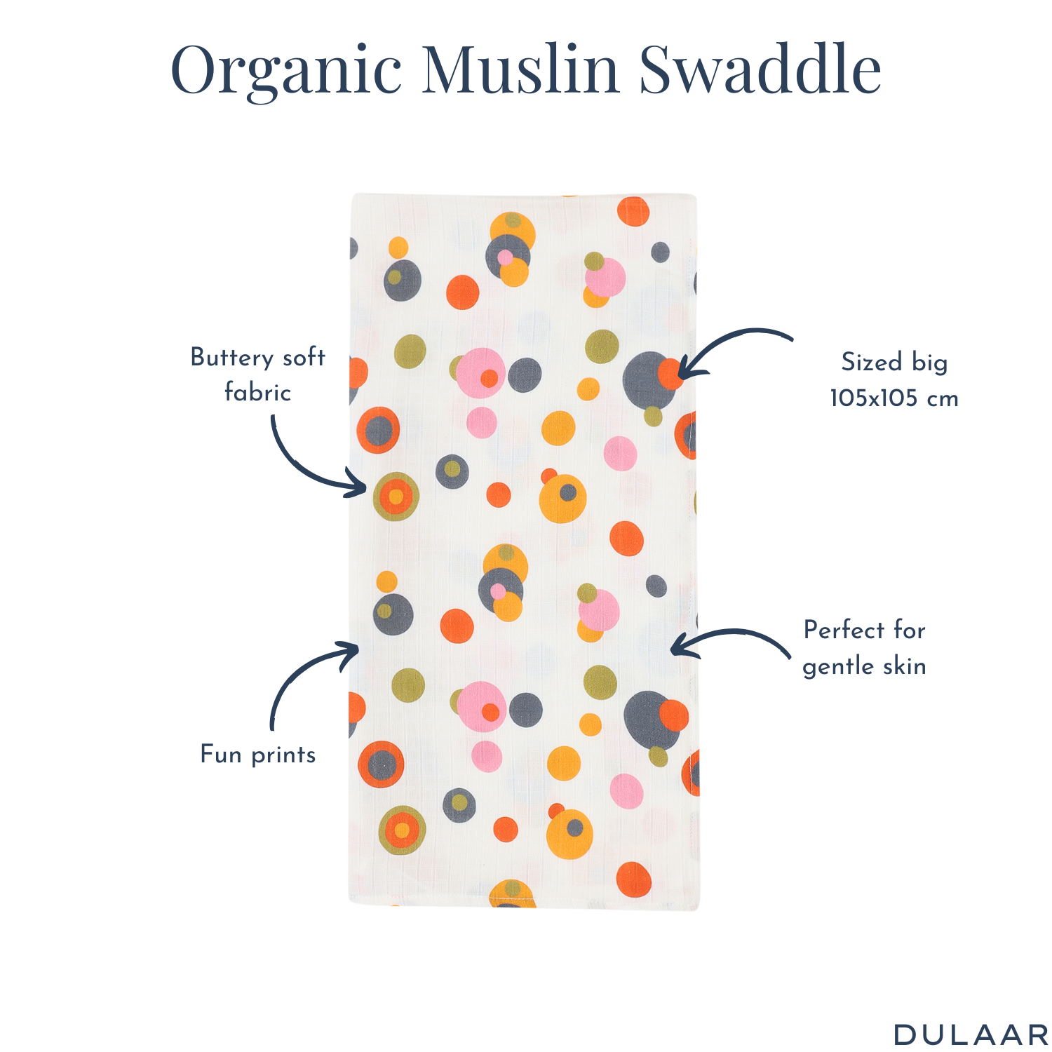 Dulaar Organic Muslin Swaddle