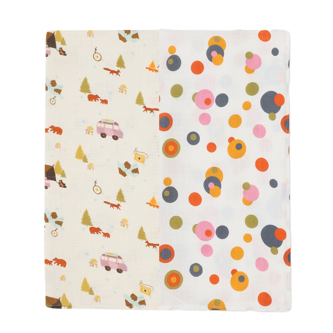 Organic Muslin Swaddle for Newborns-Set Of 2