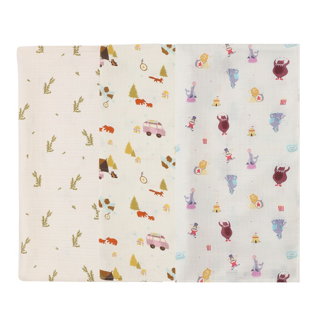 Organic Muslin Swaddle for Newborns-Set Of 3