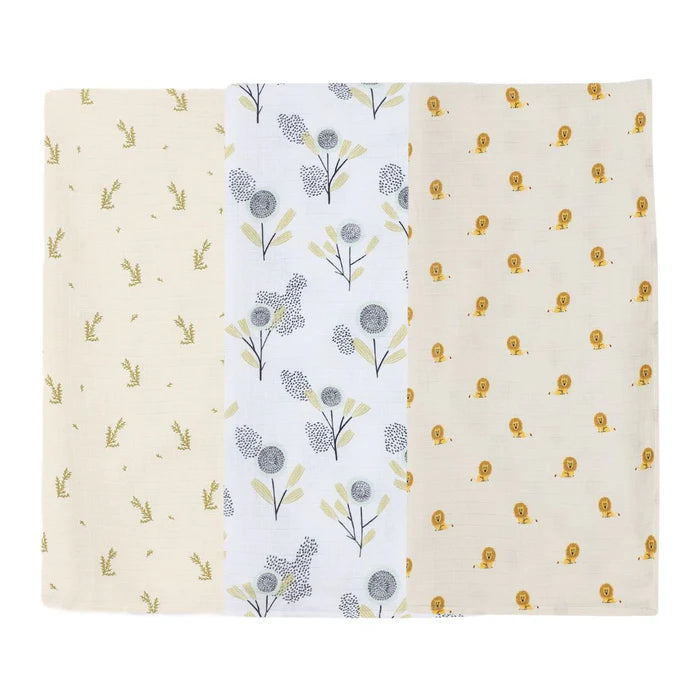 Dulaar Organic Muslin Swaddle (Set of 3)