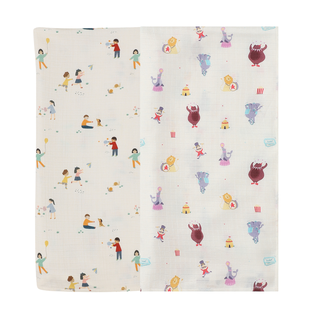 Organic Muslin Swaddle for Newborns-Set Of 2