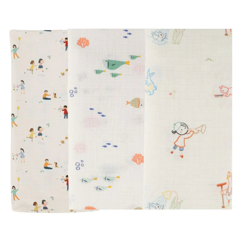 Organic Muslin Swaddle (Set of 3)