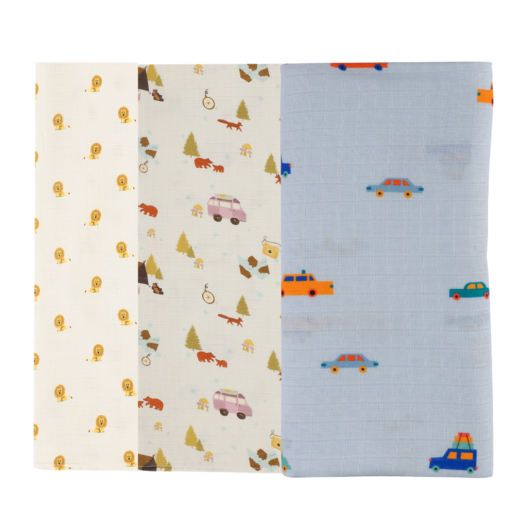 Organic Muslin Swaddle for Newborns-Set Of 3