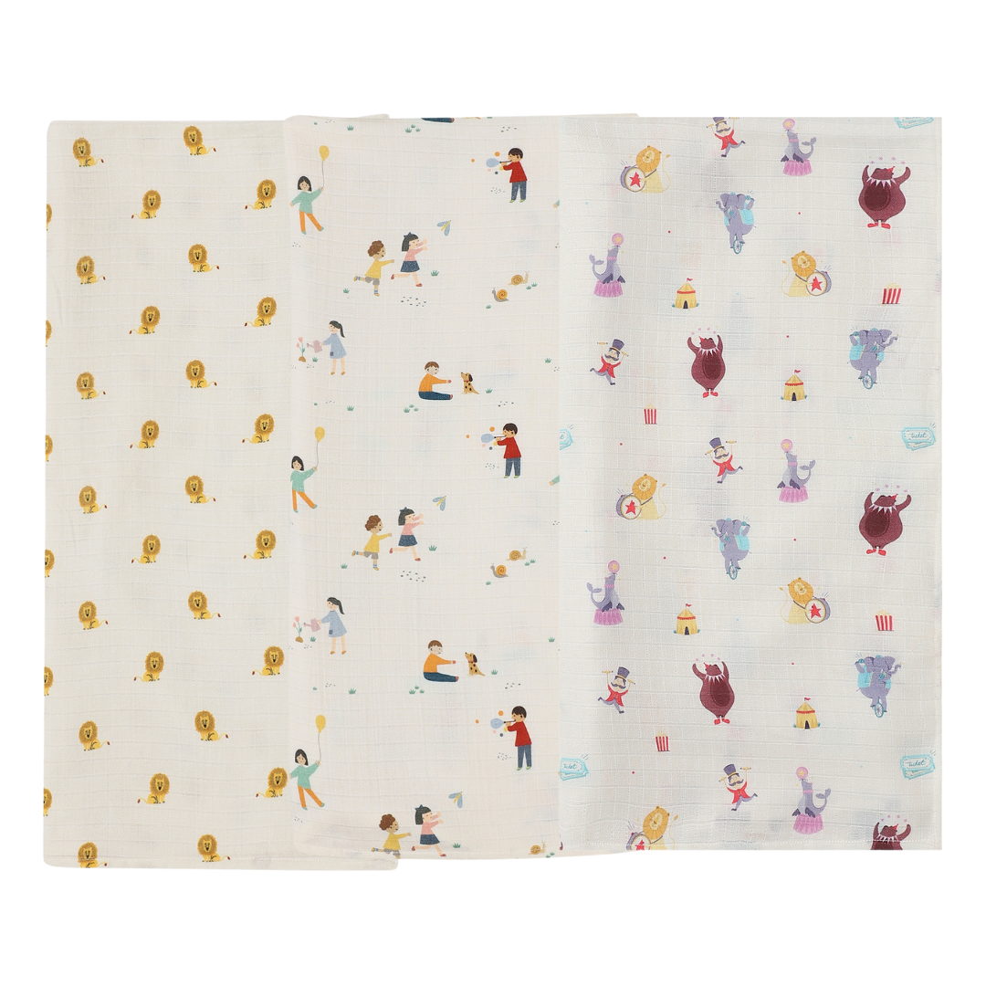 Organic Muslin Swaddle for Newborns-Set Of 3