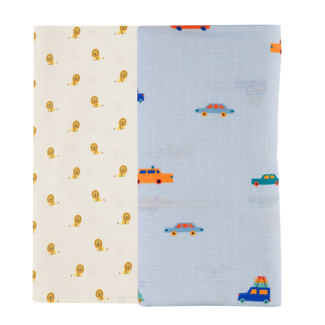 Organic Muslin Swaddle for Newborns-Set Of 2