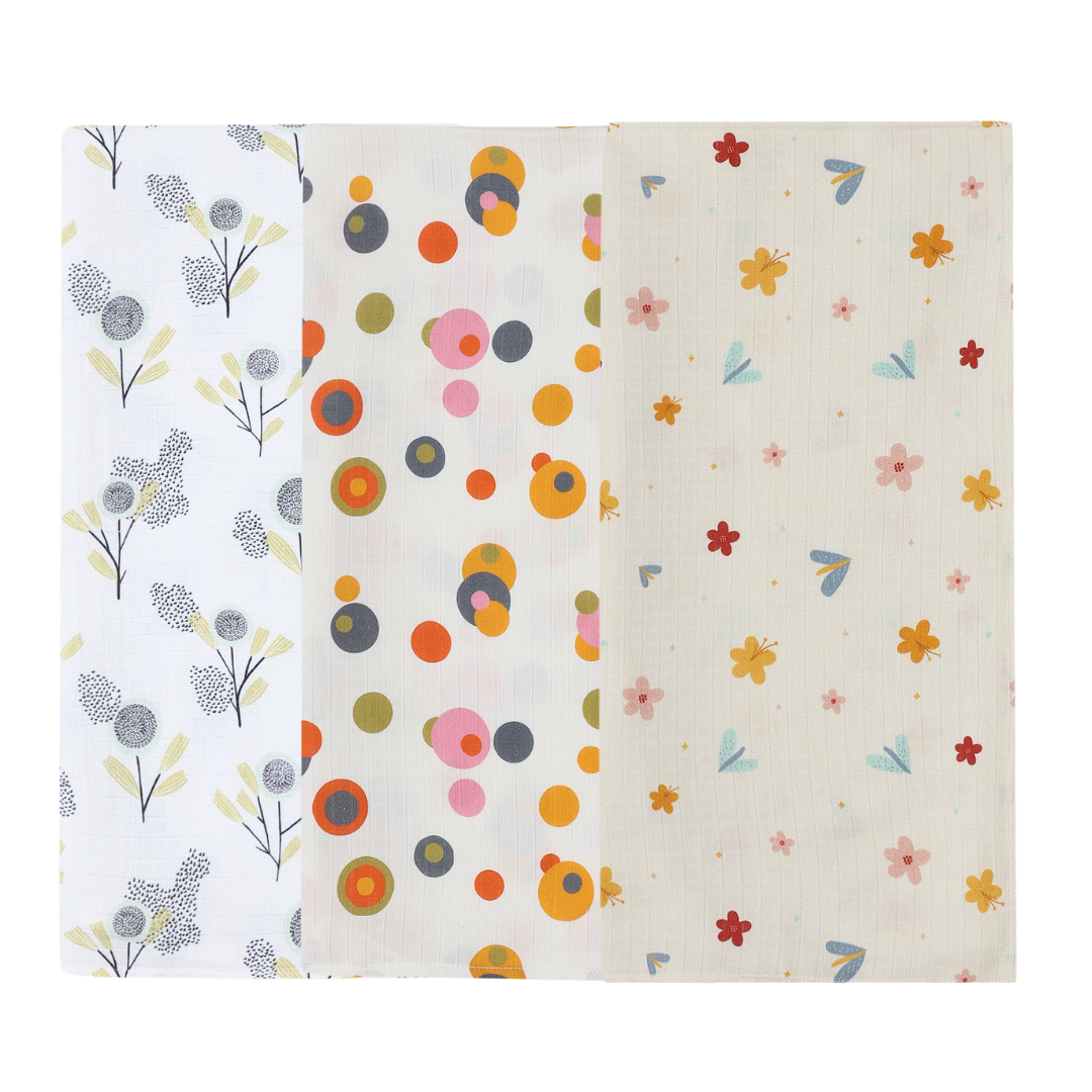 Organic Muslin Swaddle for Newborns-Set Of 3