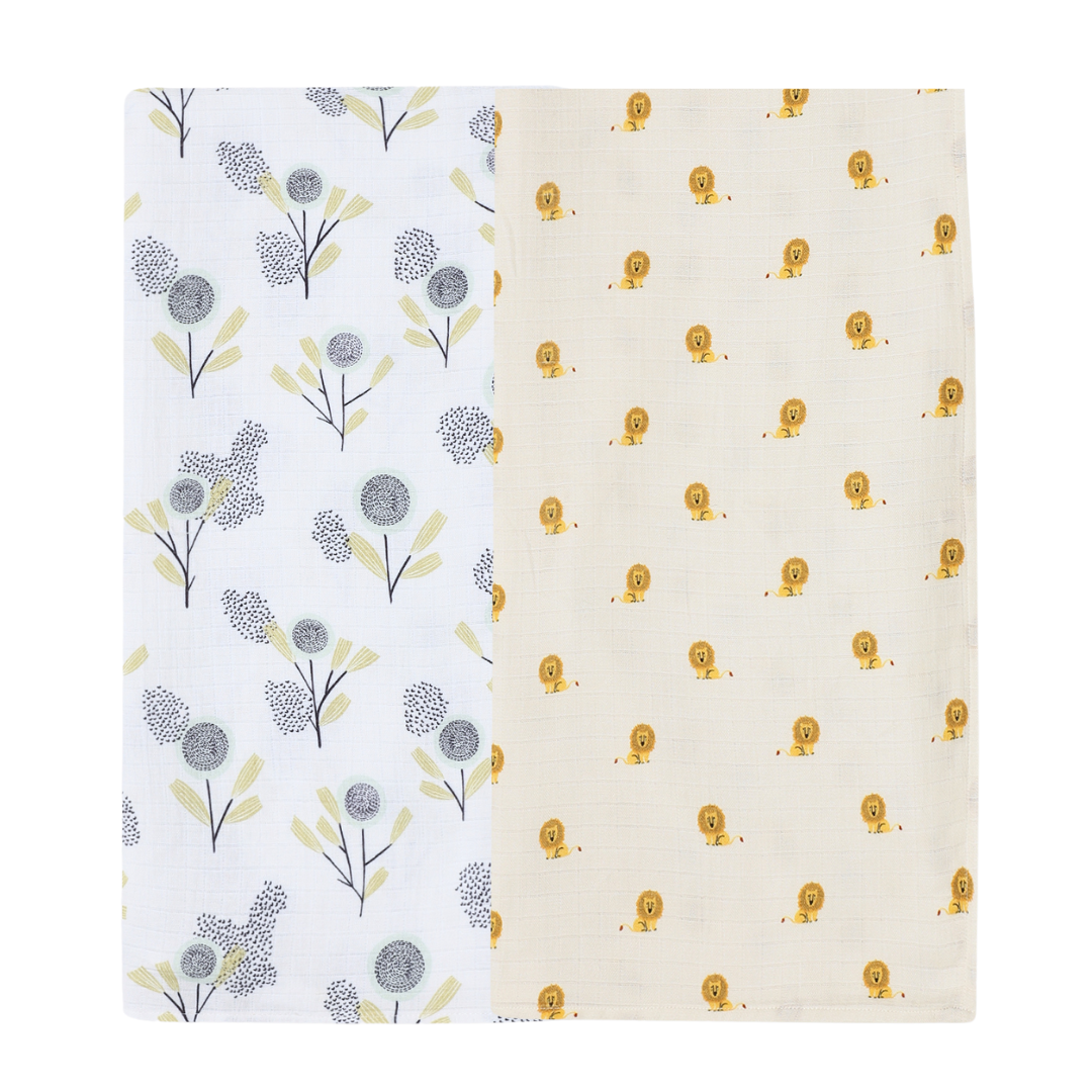 Organic Muslin Swaddle for Newborns-Set Of 2