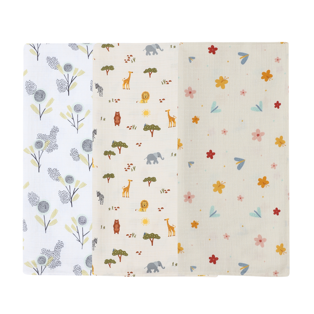 Organic Muslin Swaddle for Newborns-Set Of 3
