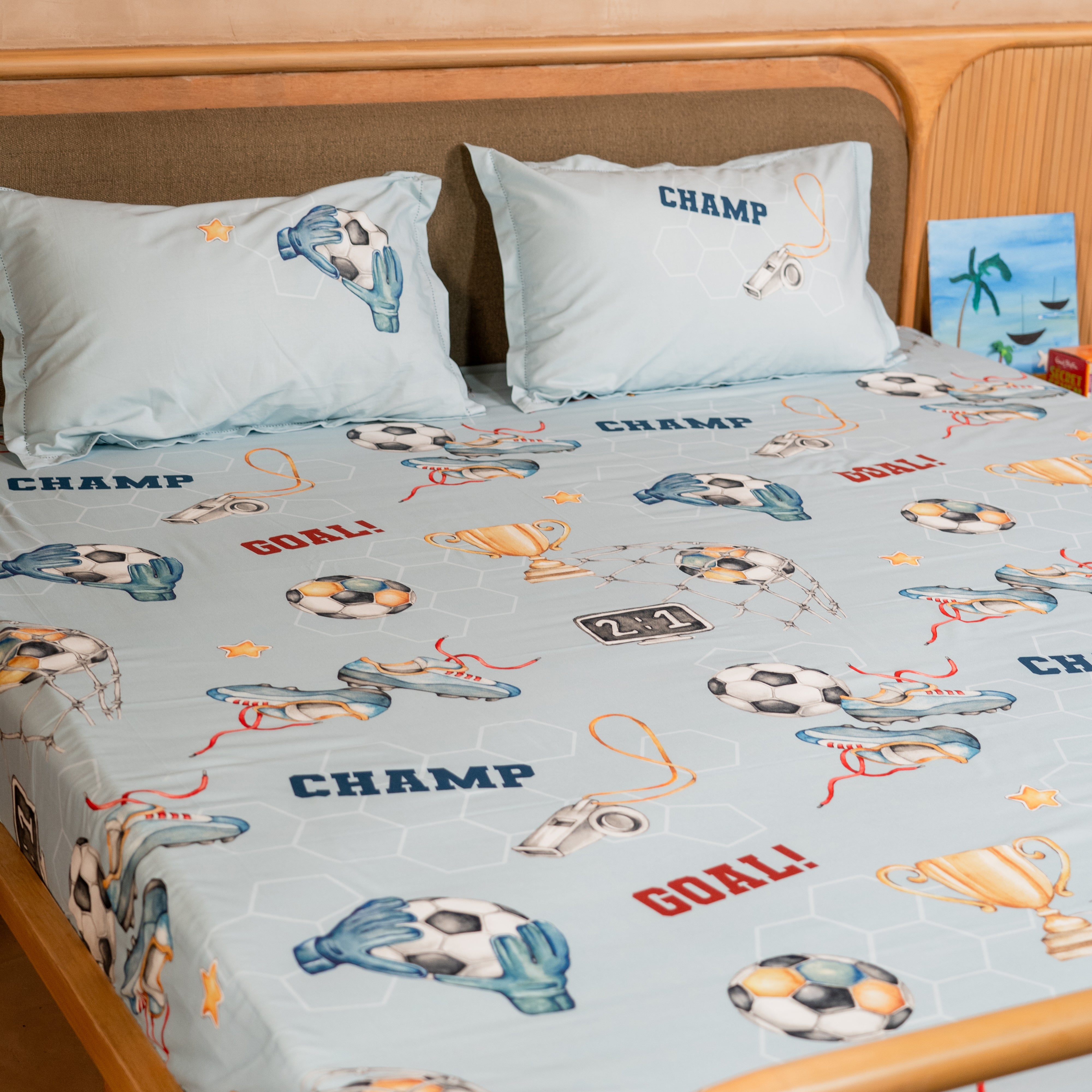 The Game Plan Bed Sheet (Single/Double/King/Fitted/Crib)