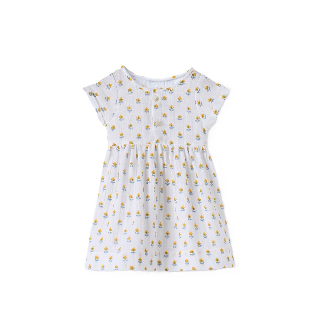 Organic Muslin Dress | Hand-Block Printed