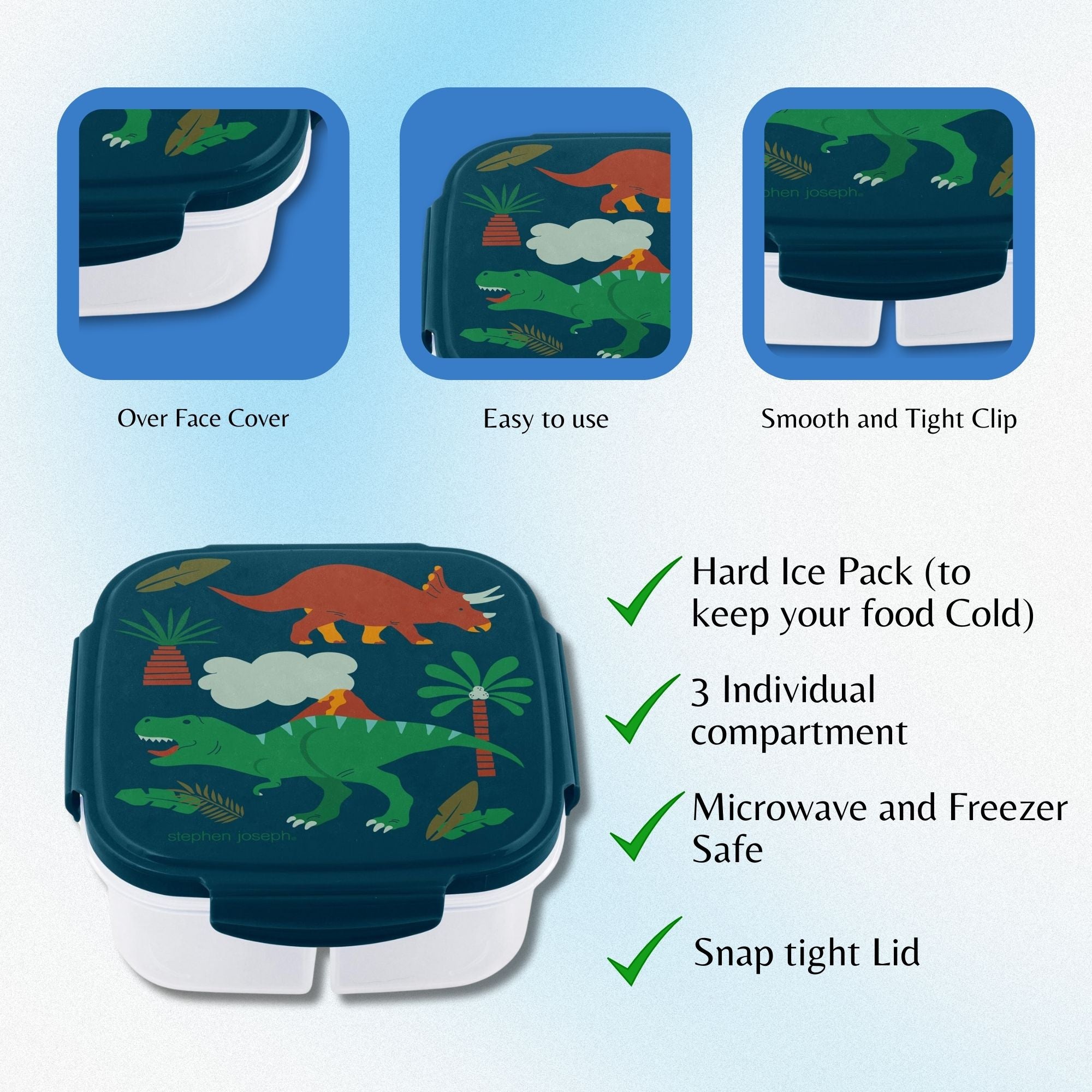 Snack Box with Ice Pack - Dino