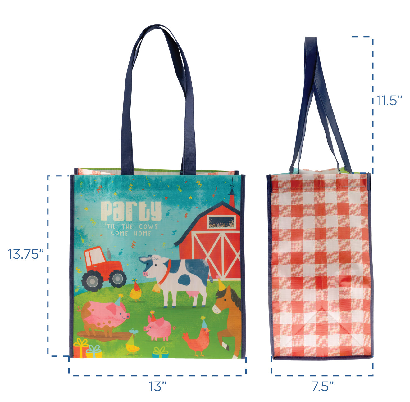 Large Recycled Gift Bag Farm