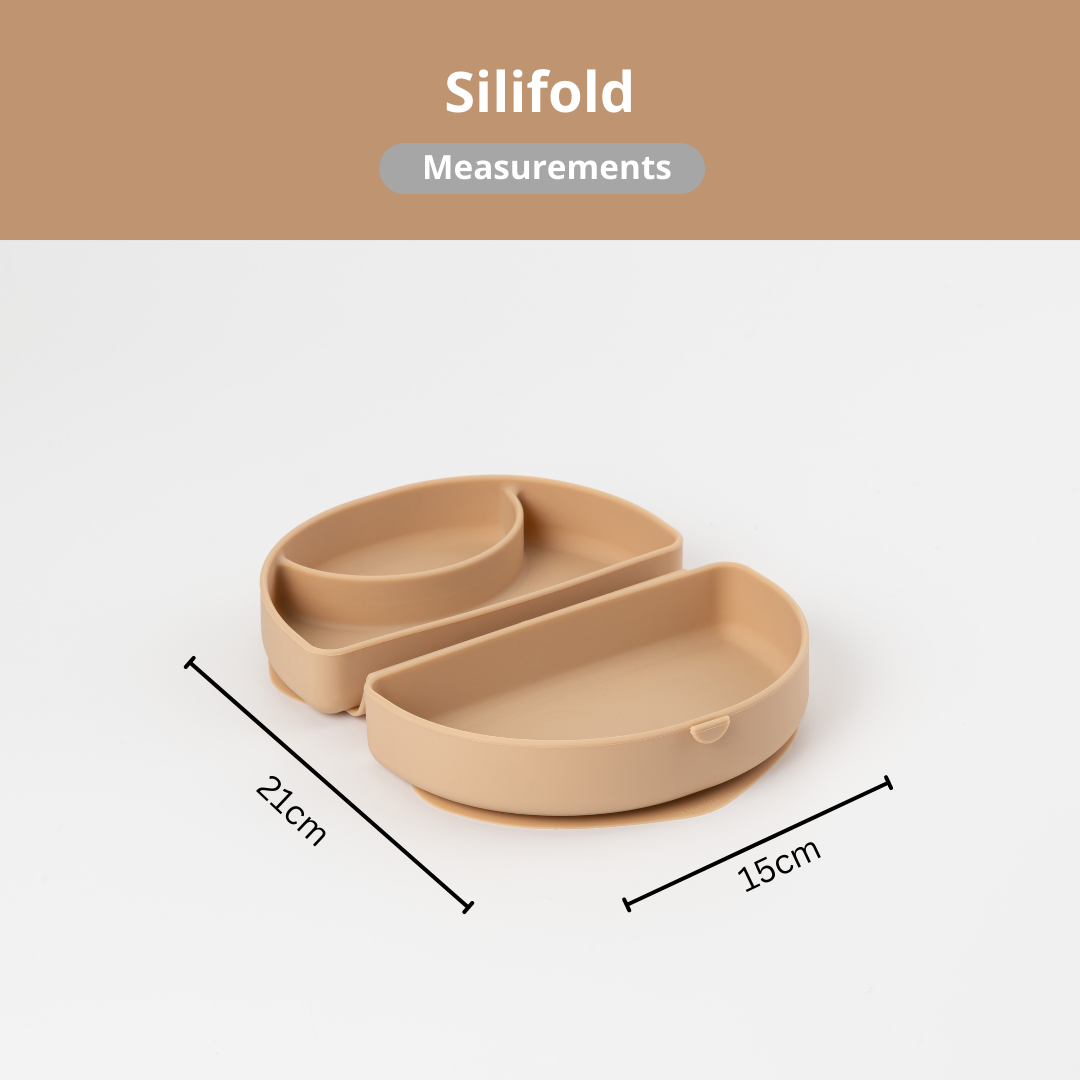 Miniware Silifold Portable Suction Base Plate Almond Butter