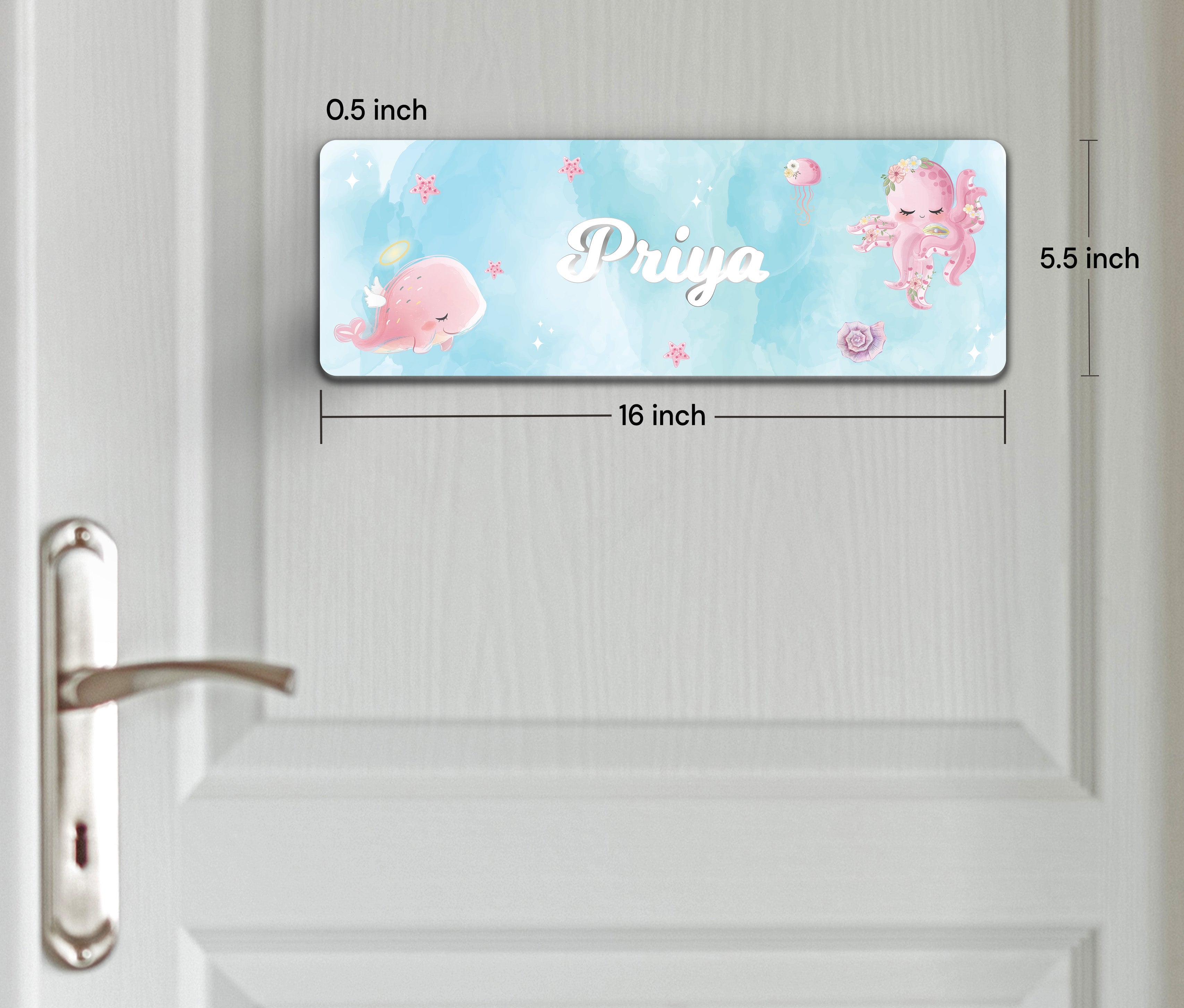 Blushing Underseas Name Plate (Petite) (kids)