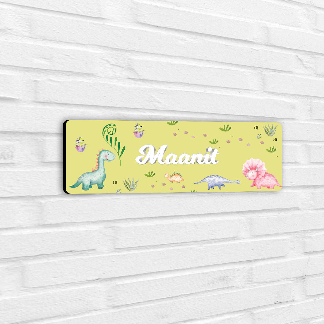 Dinoland Name Plate (Petite) (kids)