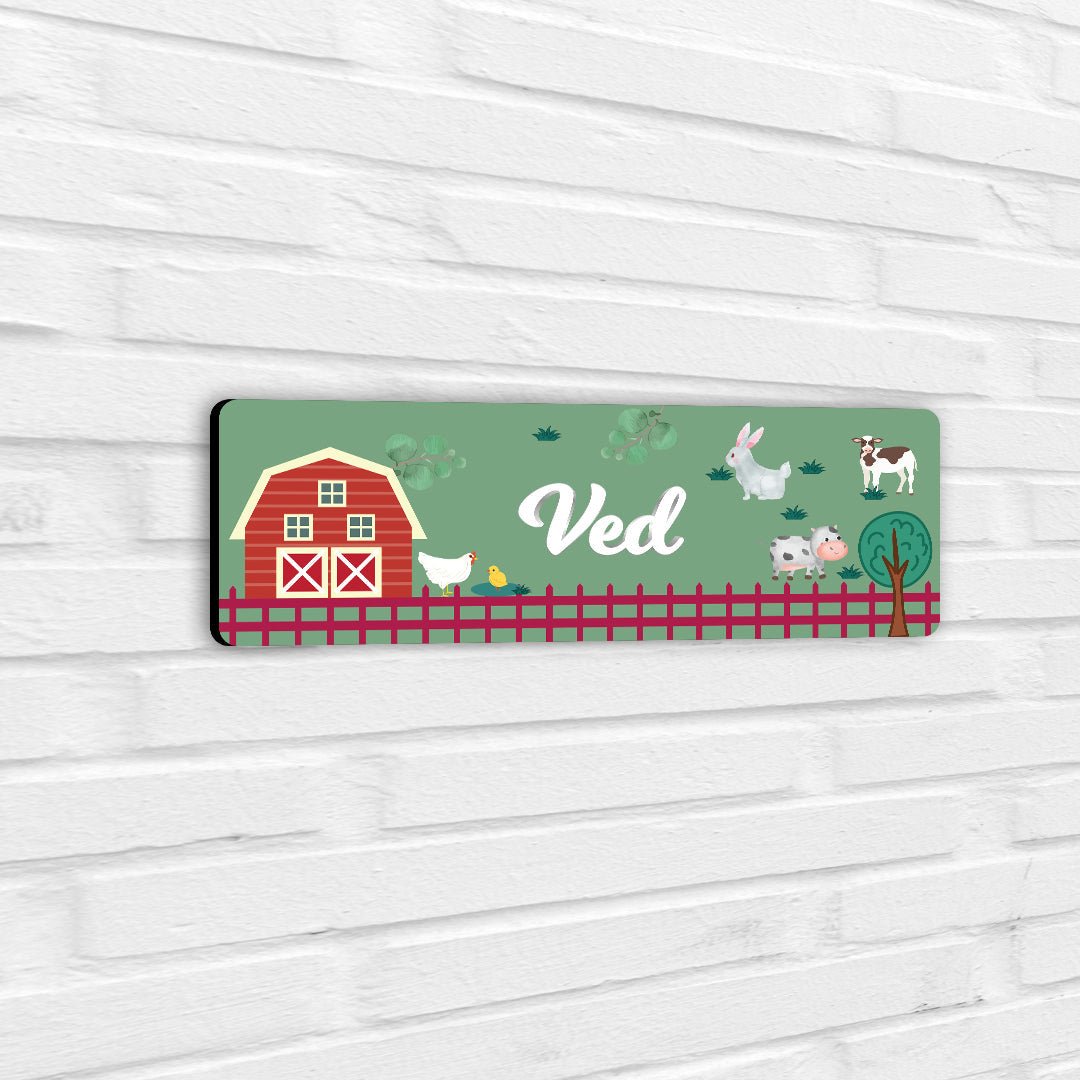 Farm Friends Name Plate (Petite) (kids)