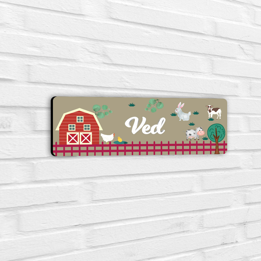 Farm Friends Name Plate (Petite) (kids)