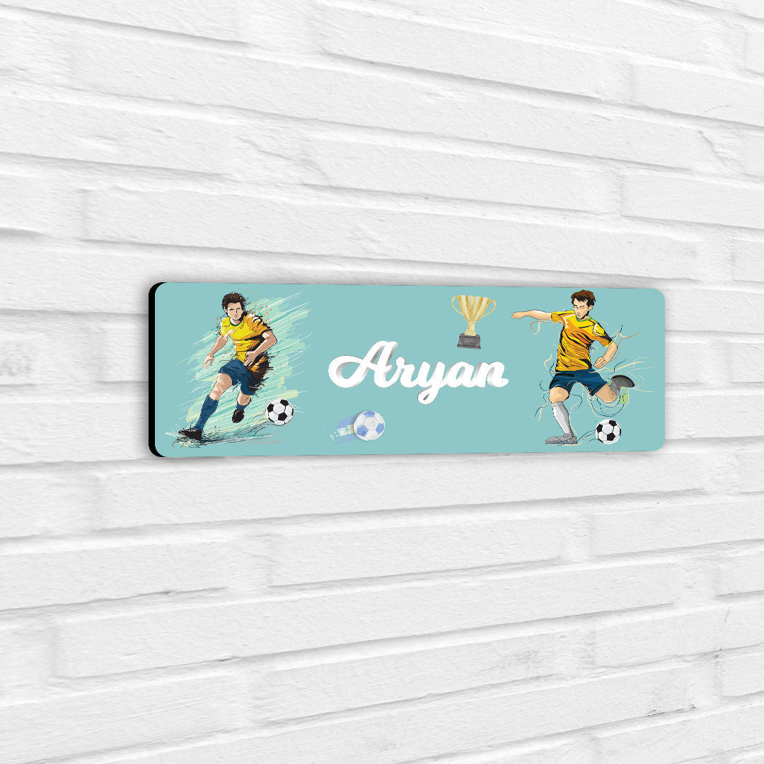 Football Fever Name Plate (Petite) (kids)