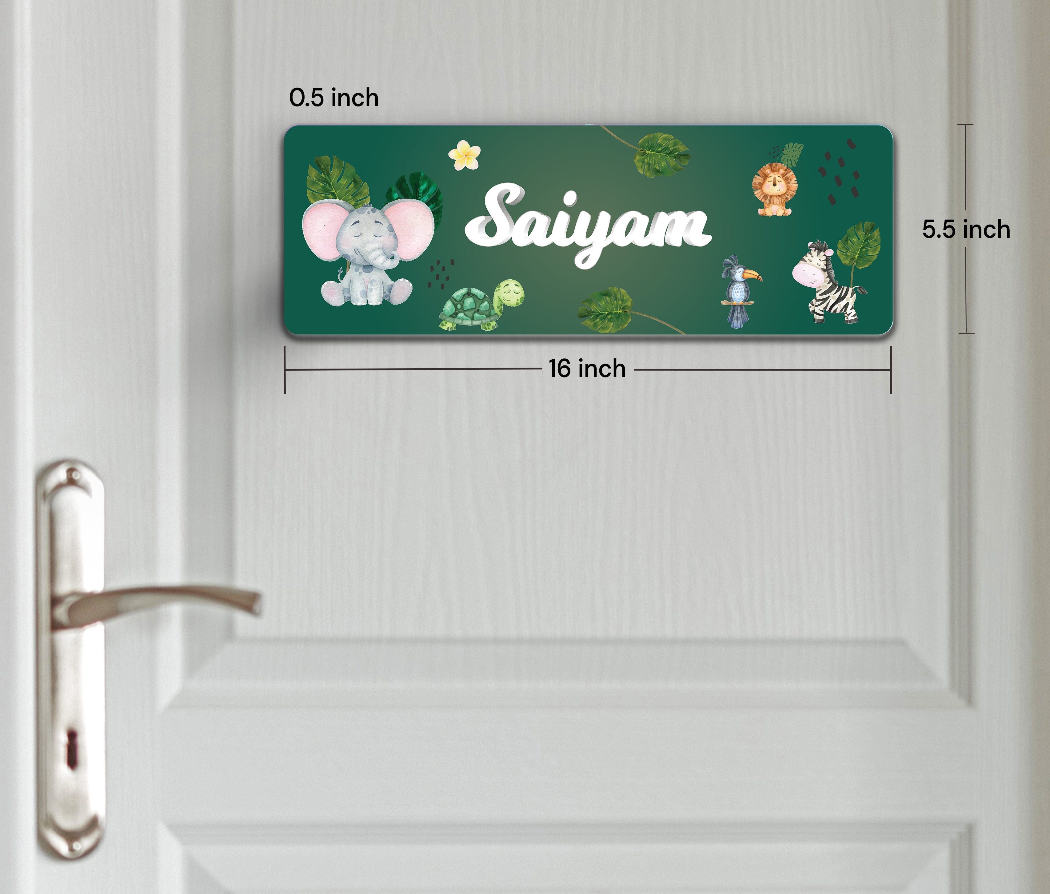 Jungle Friends Name Plate (Petite) (kids)