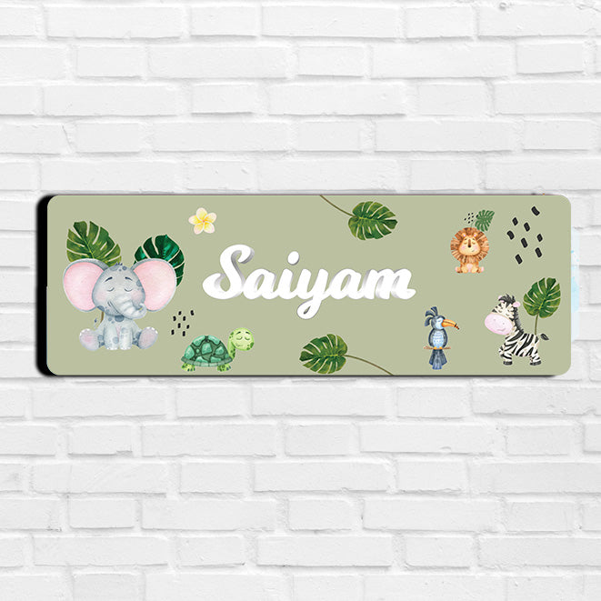 Jungle Friends Name Plate (Petite) (kids)