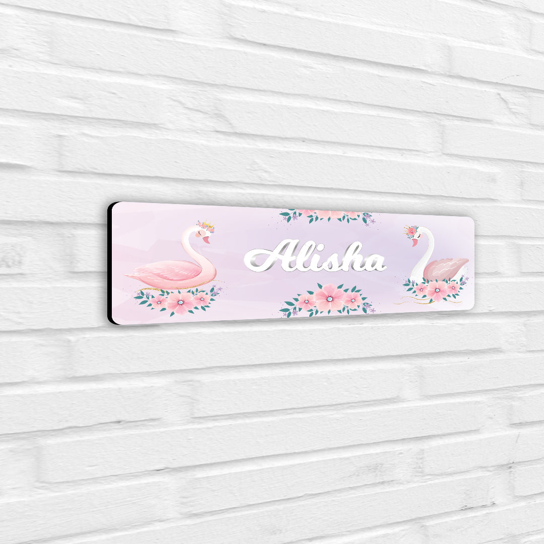 Swan Princess Name Plate (Petite) (kids)