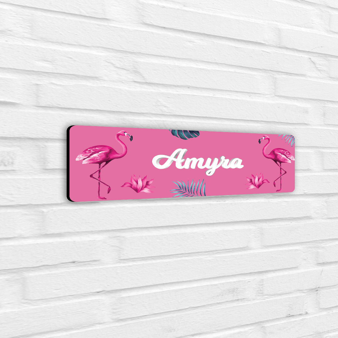 Flamingo Fiesta Name Plate (Petite) (kids)