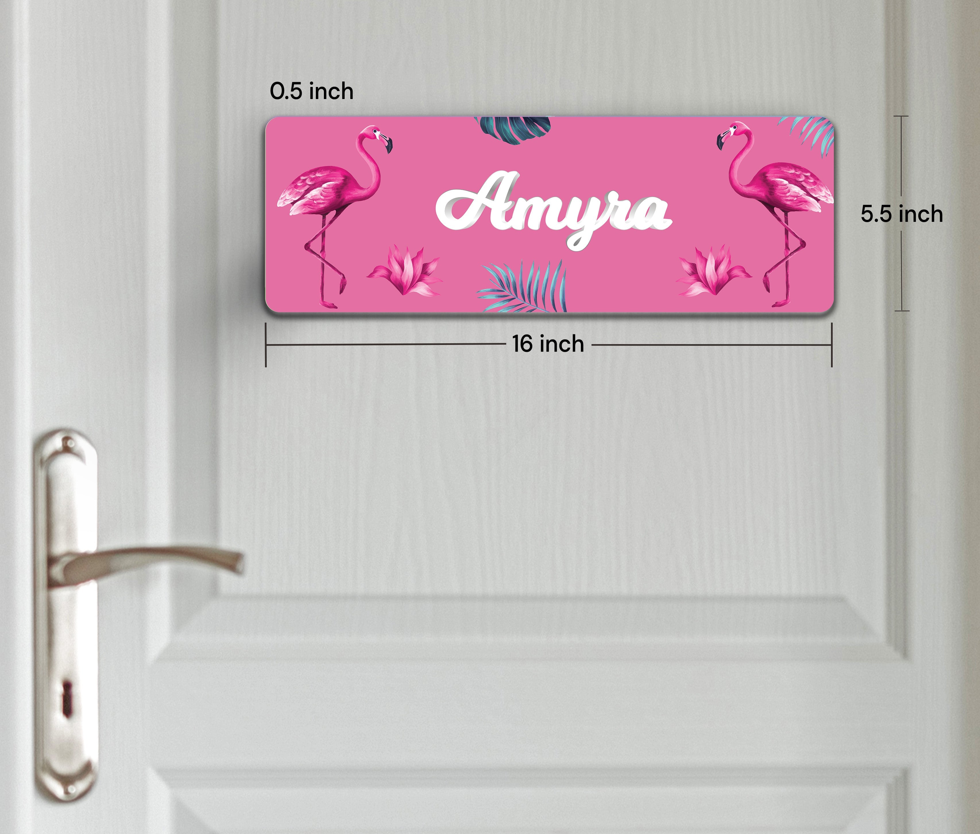 Flamingo Fiesta Name Plate (Petite) (kids)