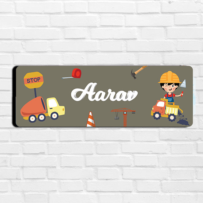 Little Builder Name Plate (Petite) (kids)