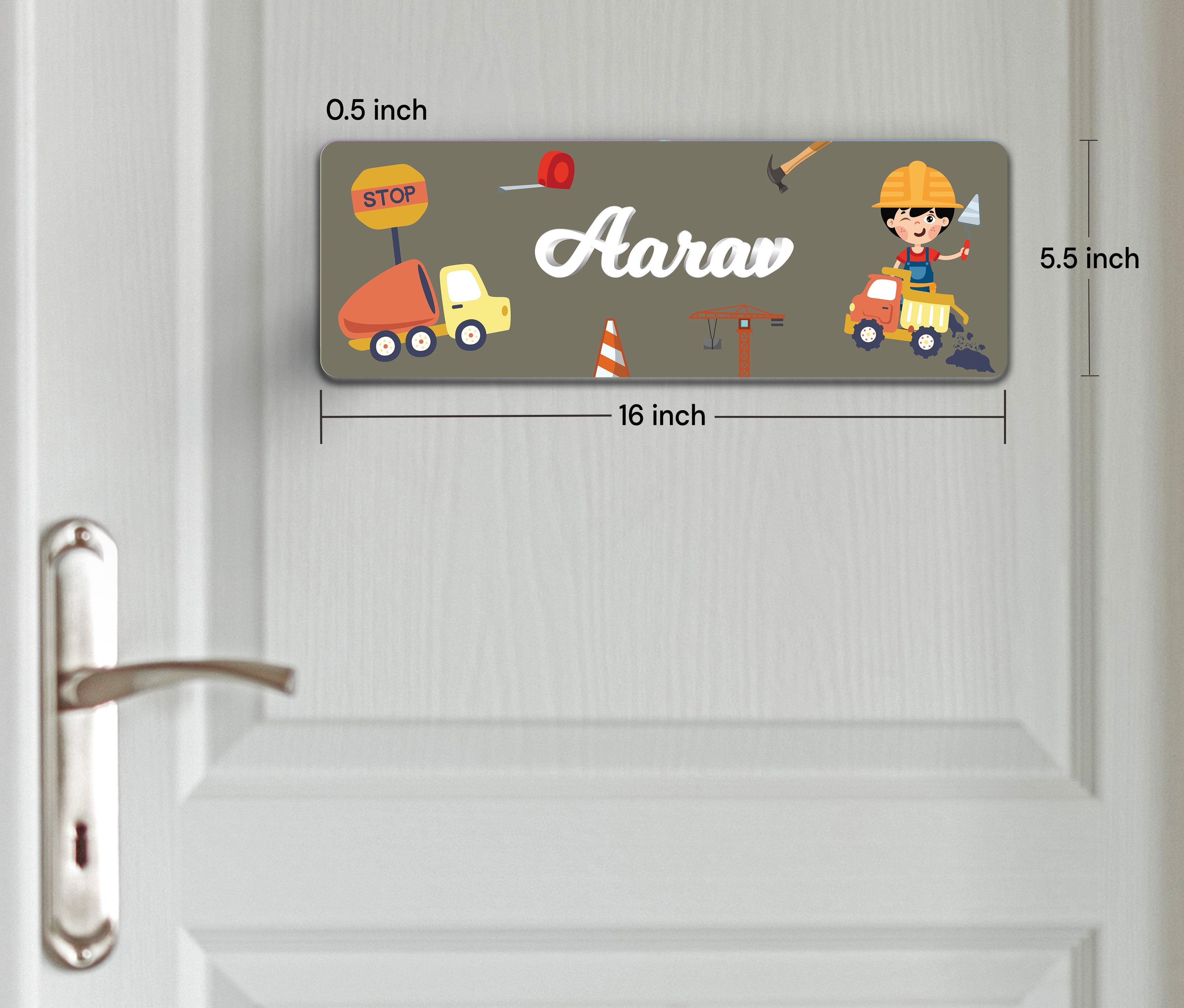 Little Builder Name Plate (Petite) (kids)