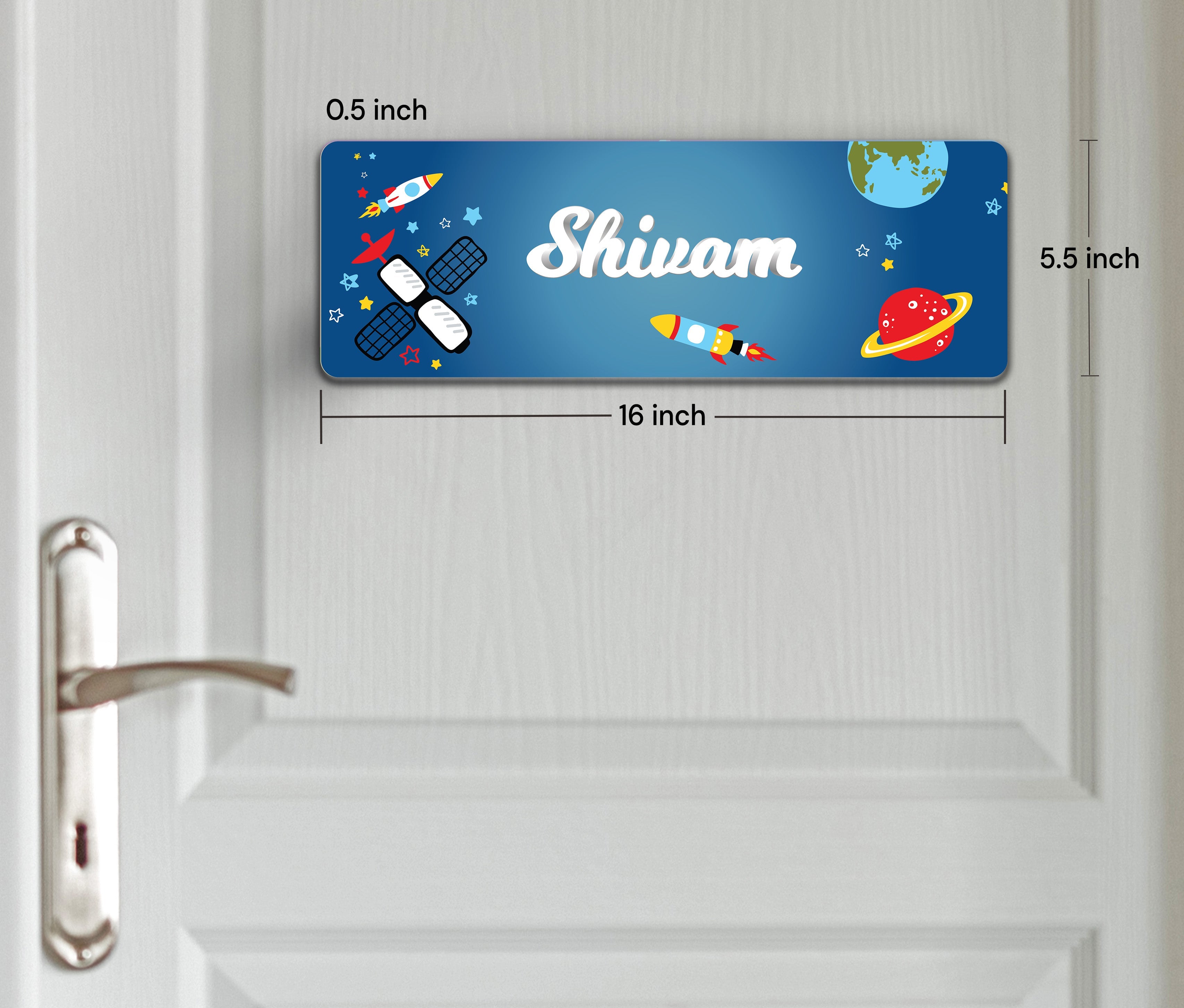 Space Satellites Name Plate (Petite) (kids)