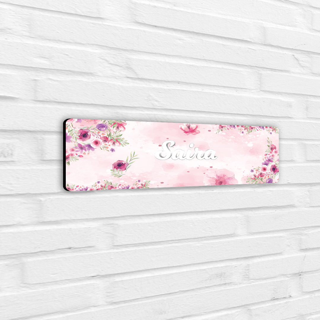 Floral Fiesta Name Plate (Petite) (kids)