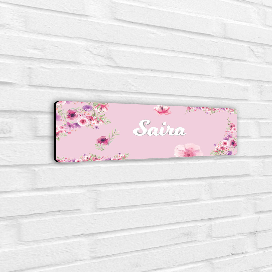 Floral Fiesta Name Plate (Petite) (kids)