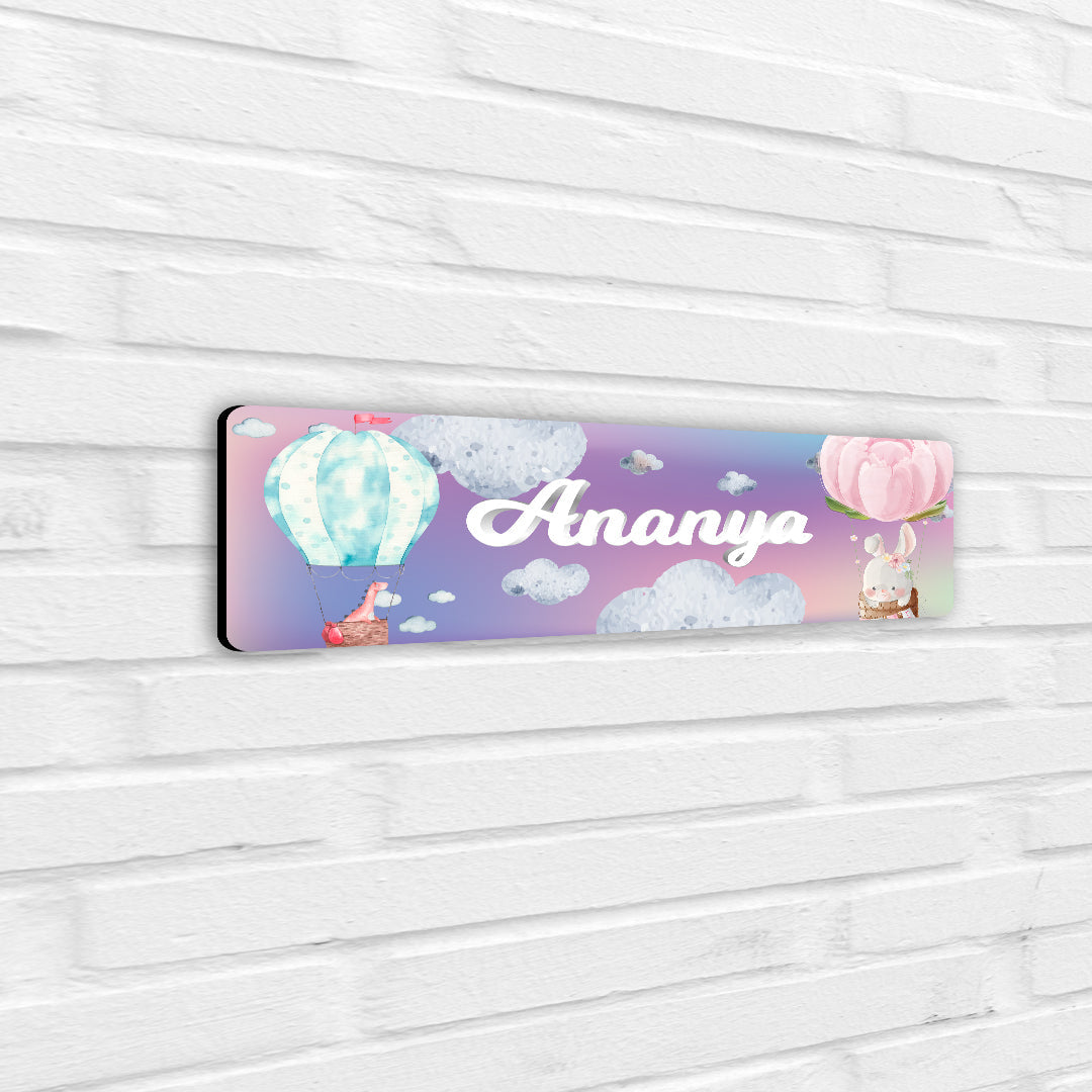 Happy Ballooners Name Plate (Petite) (kids)