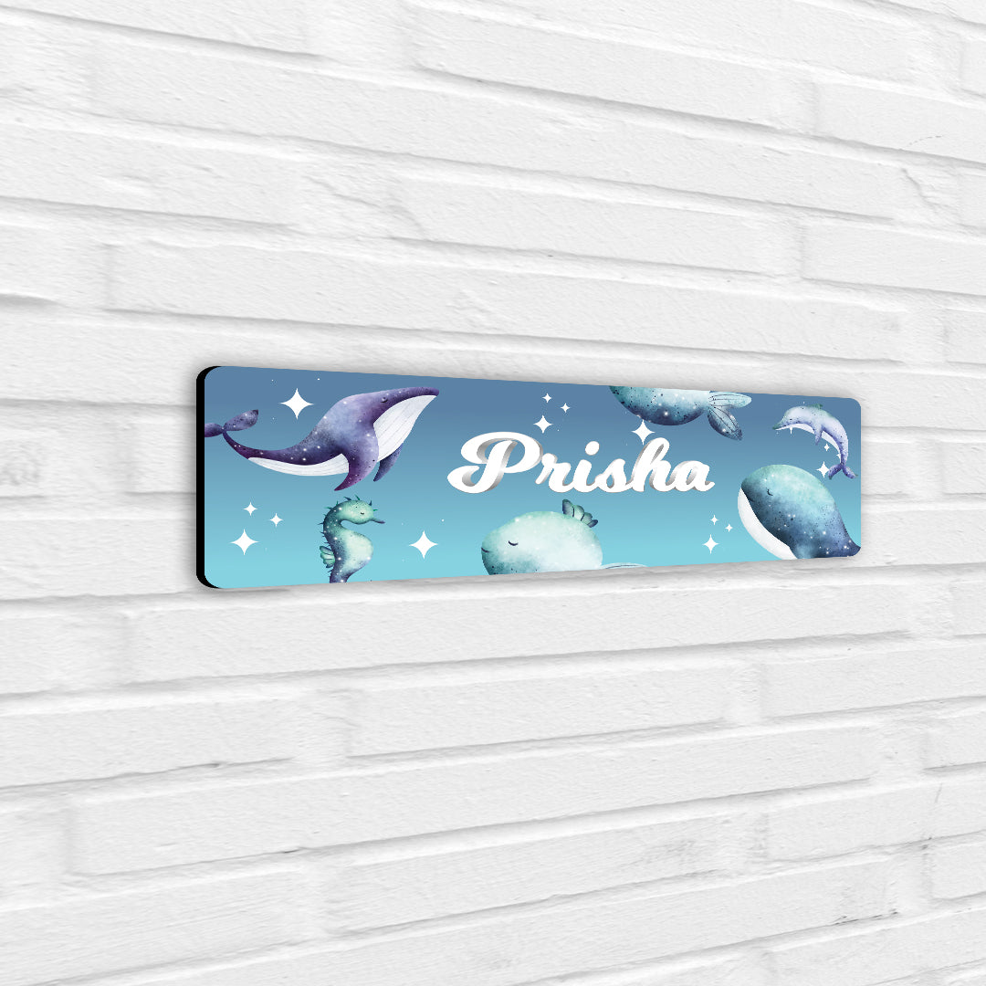 Midnight Ocean Name Plate (Petite) (kids)