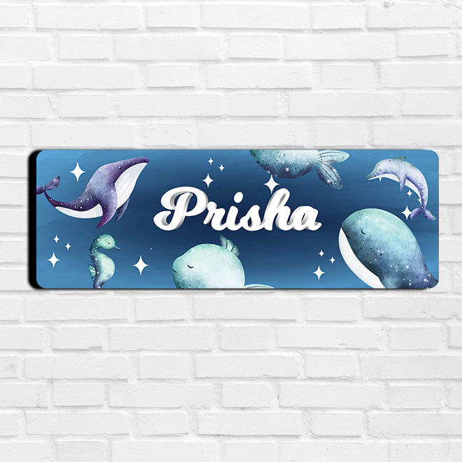 Midnight Ocean Name Plate (Petite) (kids)