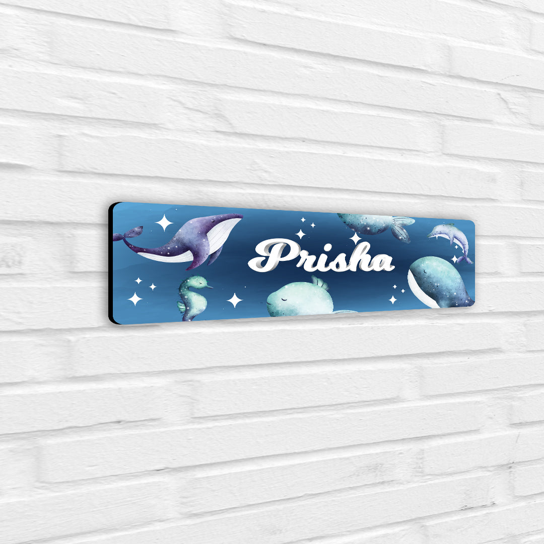 Midnight Ocean Name Plate (Petite) (kids)