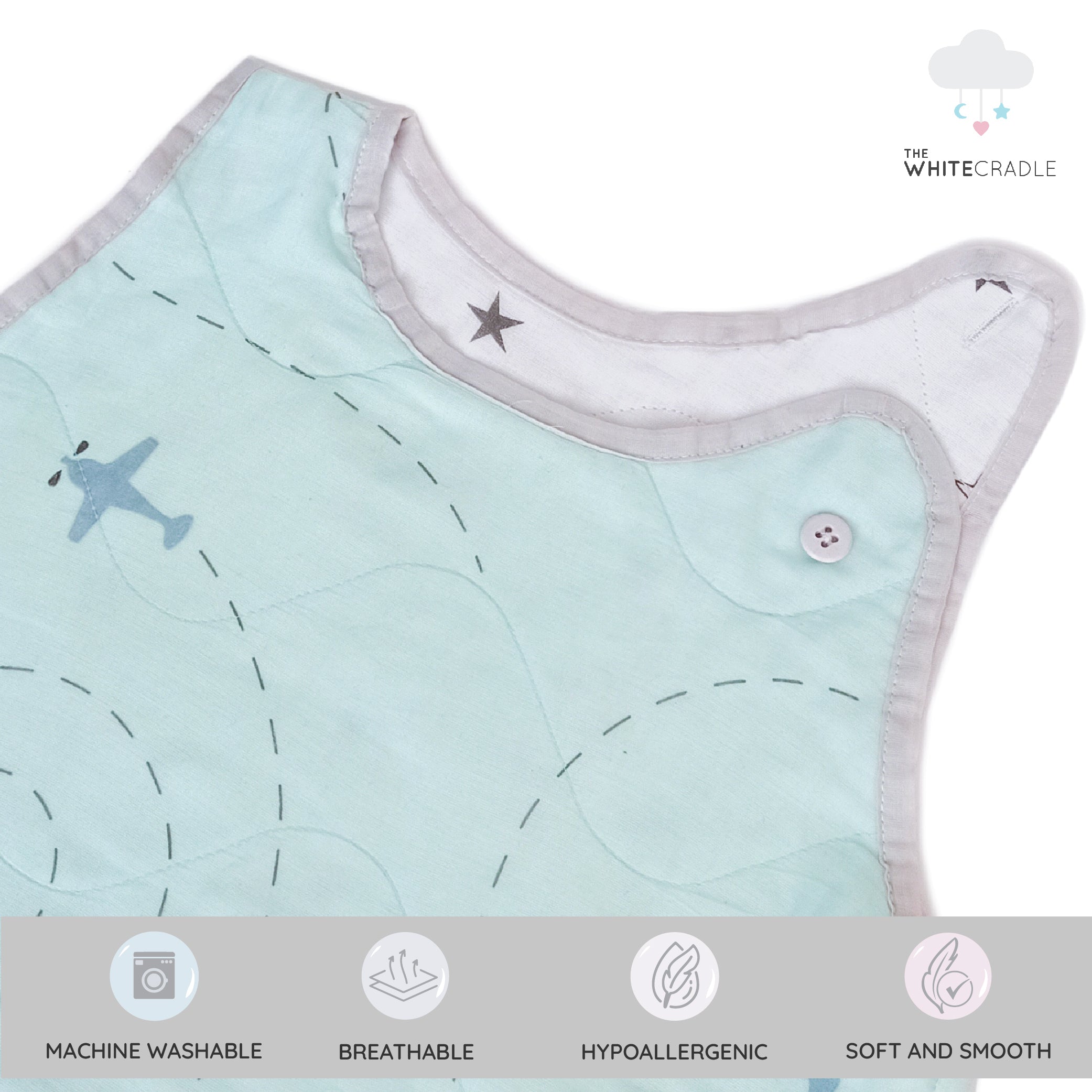 The White Cradle Baby Sleeping Bag for Infants & Newborns (Boys) - Aeroplane