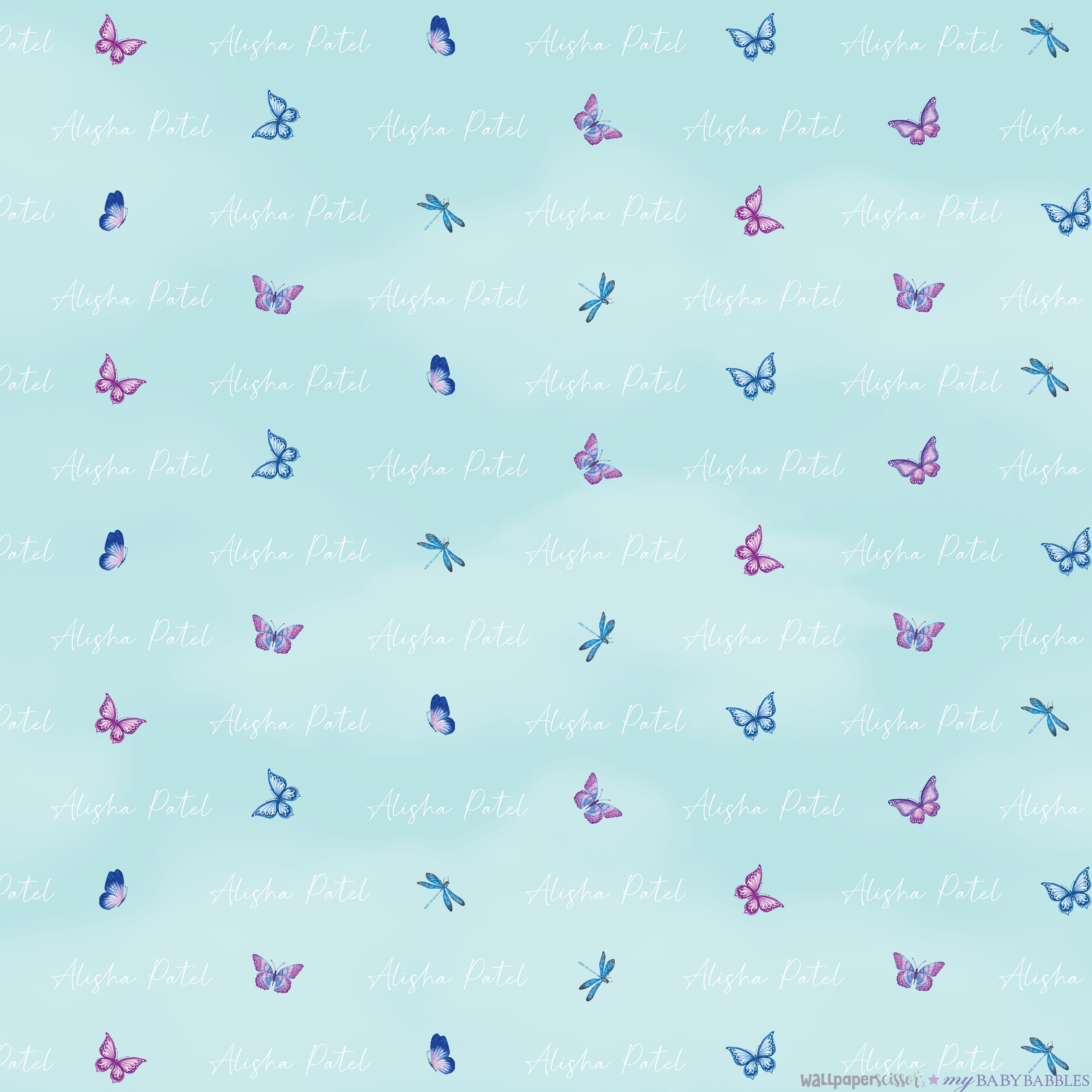 Personalised Wrapping Paper <br> WallPaperScissor x My Baby Babbles Exclusive