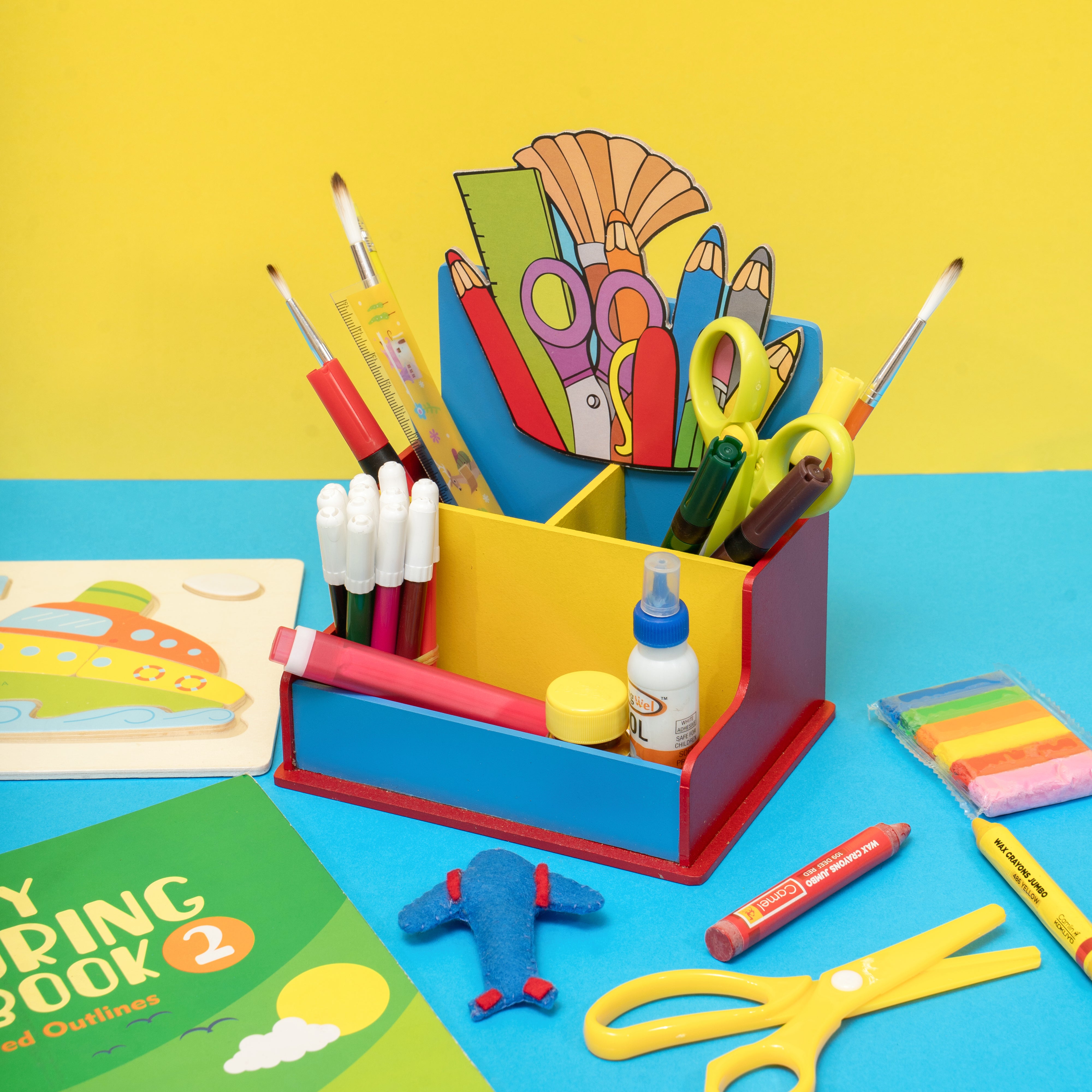 Personalised 2 Slot Stationery Holder