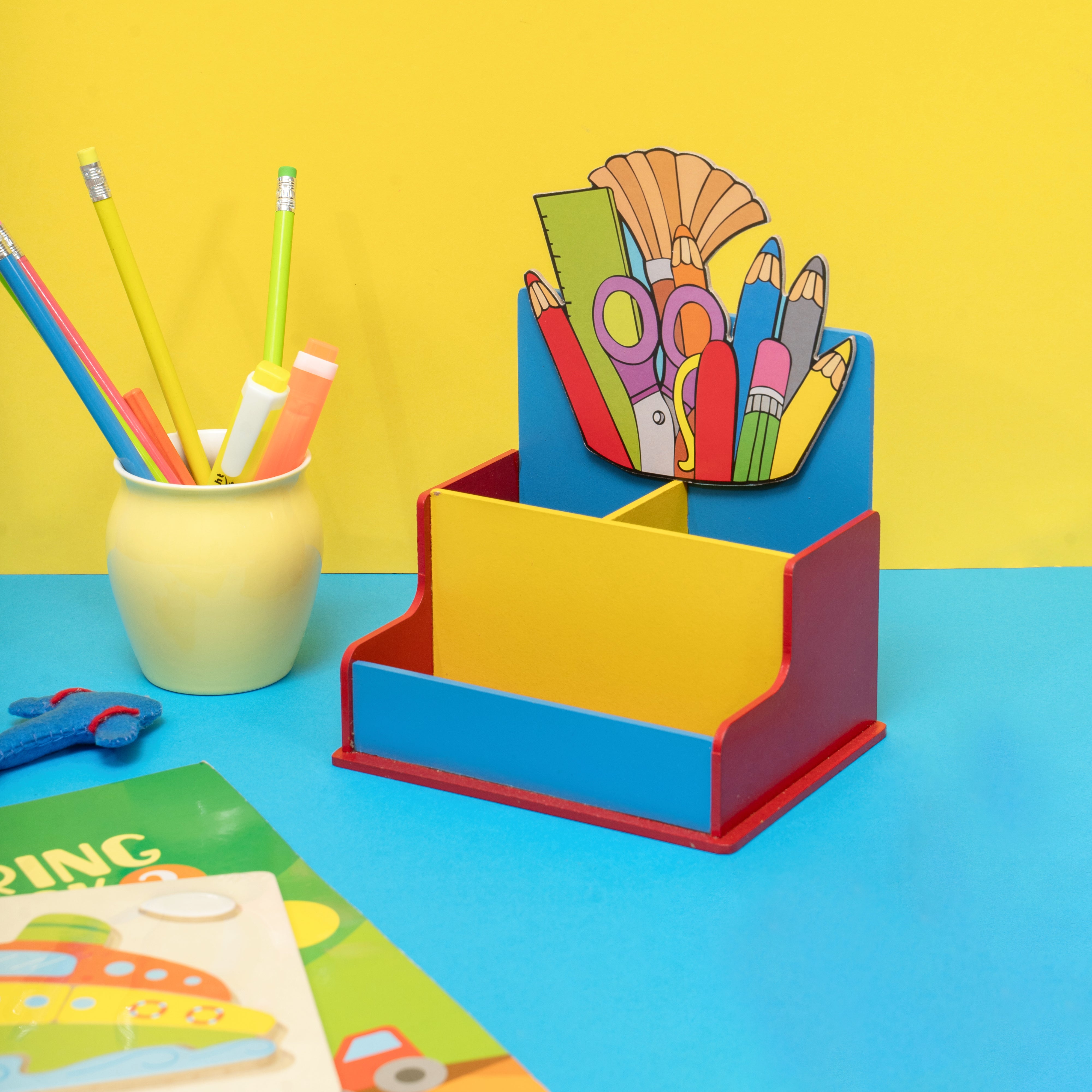 Personalised 2 Slot Stationery Holder