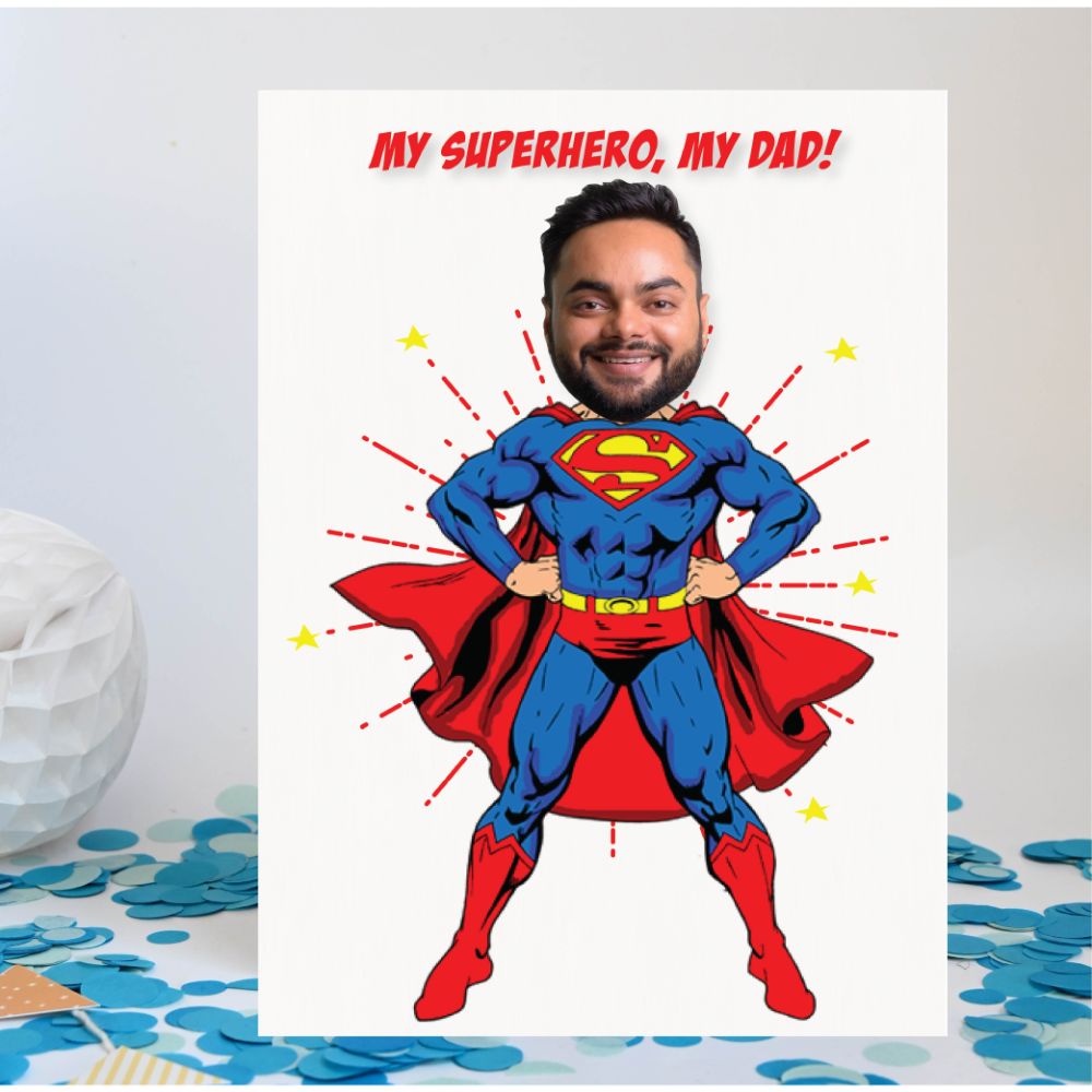 SuperDad Poster - Soft Copy / Hardboard / Frame- Superman