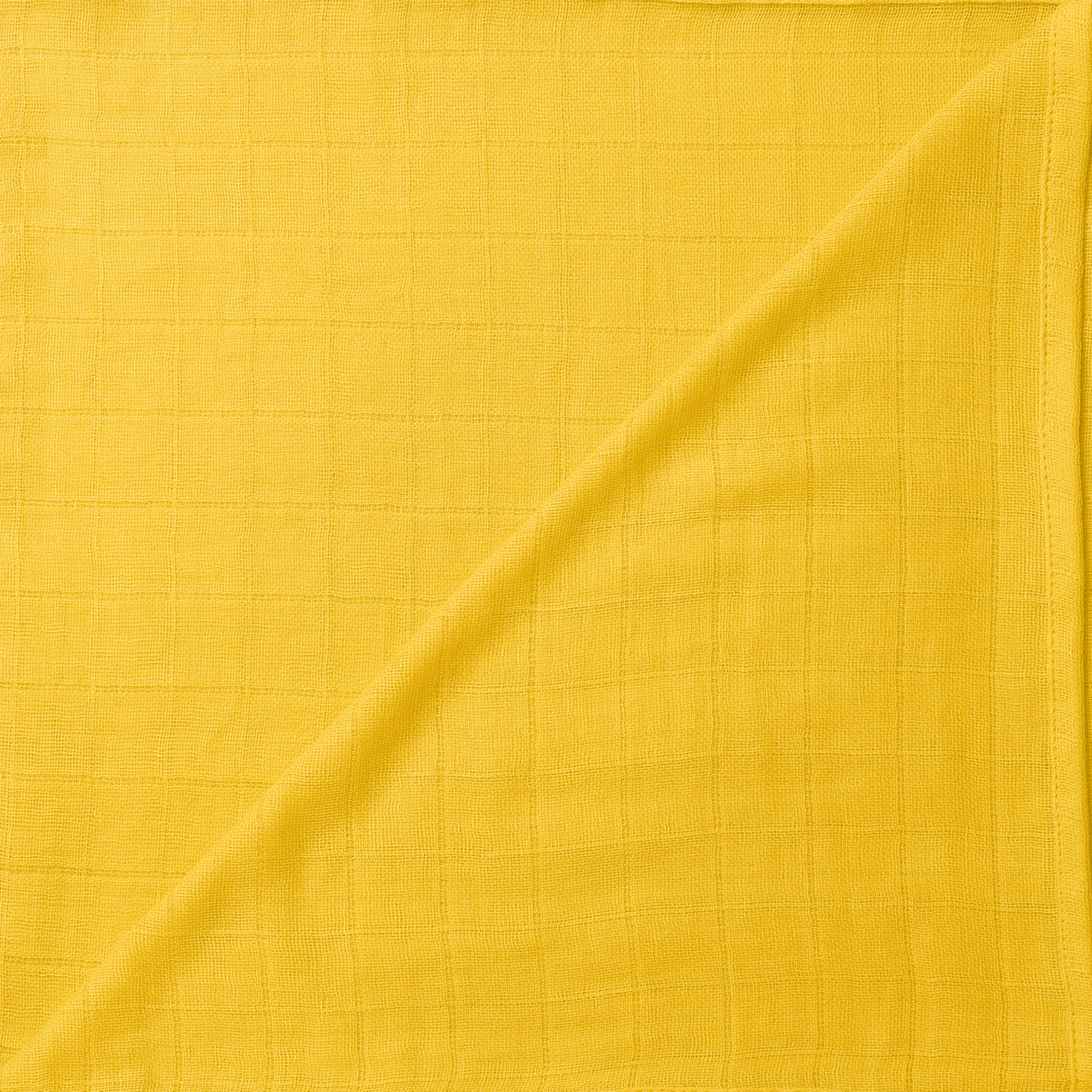 The White Cradle 100% Organic Cotton Baby Swaddle Wrap - Sunflower and Solid Yellow