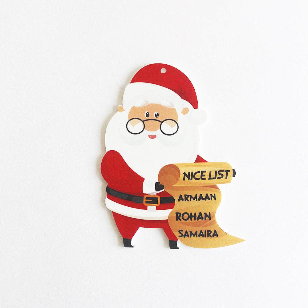 Santa Nice List Ornament